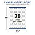 thumbnail image 6 of Avery Glossy Clear Square Scalloped Labels, 1-5/8" x 1-5/8", 500ct, 6 of 9
