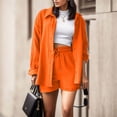 thumbnail image 3 of Gauze Shirts for Women Long Sleeve Button Down Lapel Collar Business Casual Dress Shirt Spring Work Blouses, 3 of 7
