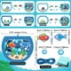 thumbnail image 2 of Kit de manualidades de papel Chiisong Fishbowl para niños con 24 juegos, 2 of 6