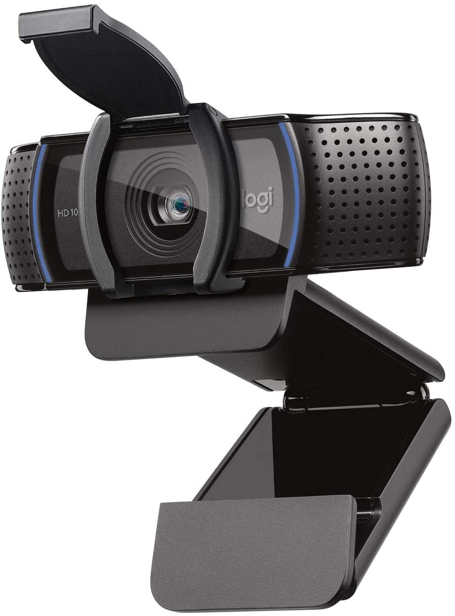 Logitech C920 HD Pro Webcam, 1080p, Black - USB PC Streaming