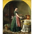 thumbnail image 2 of Lilly Martin Spencer 15x17 Black Ornate Wood Framed Double Matted Museum Art Print Titled - Kiss Me and Youll Kiss the Lasses, 2 of 5