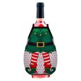 thumbnail image 2 of Christmas 7.5" Wine Bottle Apron, Funny Holiday Red and Green Decoration, 3 Pack, 2 of 8