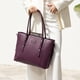 thumbnail image 2 of Bolsa MOSISO para portátil, piel sintética, para mujer, 17-17,3 pulgadas, color morado, 2 of 6