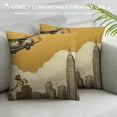 thumbnail image 3 of Nawypu  Luxurious Decorative Throw Pillow Covers Vintage Airplane Cartoon Style Biplane Tan White Fine Quality Living Room Pillowcases, 3 of 5