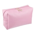 thumbnail image 1 of Bolsa de maquillaje Unique Bargains Cuero PU resistente al agua talla S rosa, 1 of 1