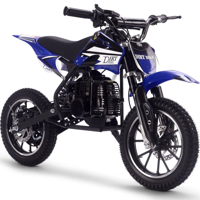 Bicicleta de cross a gas MotoTec DB-01 para niños, 50 cc, 2 tiempos, azul