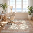 thumbnail image 3 of Design&I 2'x3' Washable Accent Rug Pet Friendly & Non-Slip Built-In Grip Extra Vintage Large Distressed Ornamental Traditional Oversized for Kitchen, Station, 3 of 7