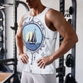 thumbnail image 5 of Zufioo Not All Who Wander Are Lost2 Print Men's Vest, Sleeveless Quick-drying Muscle T-shirt, Suitable for Sports Fitness, Home Leisure Wear-Medium, 5 of 7