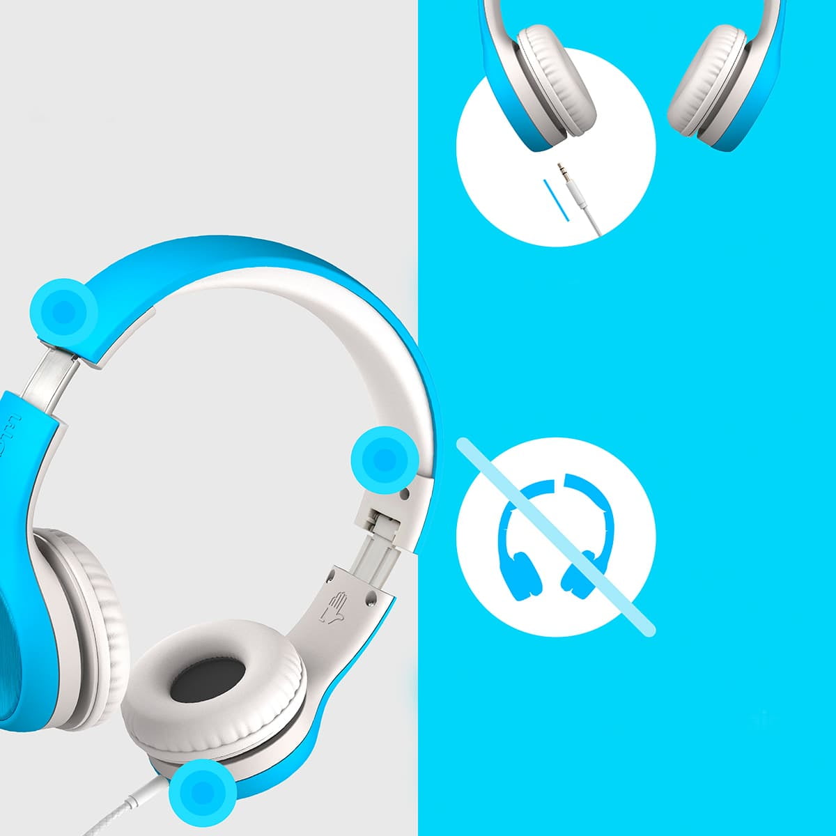 LilGadgets Connect+ Style Wired Headphones Designed for Kids Age 3+