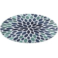thumbnail image 5 of Paintings Flowers, Teal, Aqua, Navy Blue Round Carpet Circle Rug Outdoor Patio Area Rug Washable Large Area Rugs Hallway Room Decor Fitness Mats, 5 of 8