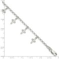 thumbnail image 4 of Auriga 925 Sterling Silver Cross Charm Bracelet 6 inch for Women, 4 of 6