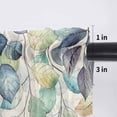 thumbnail image 5 of Blue Teal Botanical Valance Curtains for Kitchen/Living Room/Bathroom/Bedroom Window,Rod Pocket Small Topper Half Short Window Curtains Voile Sheer Scarf,Weeping Fall Eucalyptus Leaves Rustic 42"x12", 5 of 8