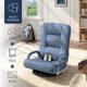 thumbnail image 4 of Songqin Swivel Gaming Chair 360 Degree Multipurpose Floor Chair Rocker for TV, Reading, Playing Video Games w/Lumbar Support, Armrest Handles, Adjustable Foldable Backrest - Dusty Blue, 4 of 16