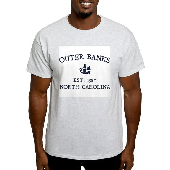 CafePress - Outer Banks Established 1587 Light T Shirt - Men's Classic Graphic T-Shirt