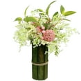 thumbnail image 6 of Northlight Hydrangea and Berry Floral Spring Bouquet - 14" - Pink, 6 of 8