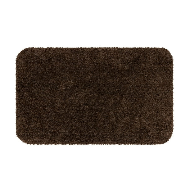 Mainstays Basic Polyester Bath Rug, Brown Basket, 19.5" x 32"