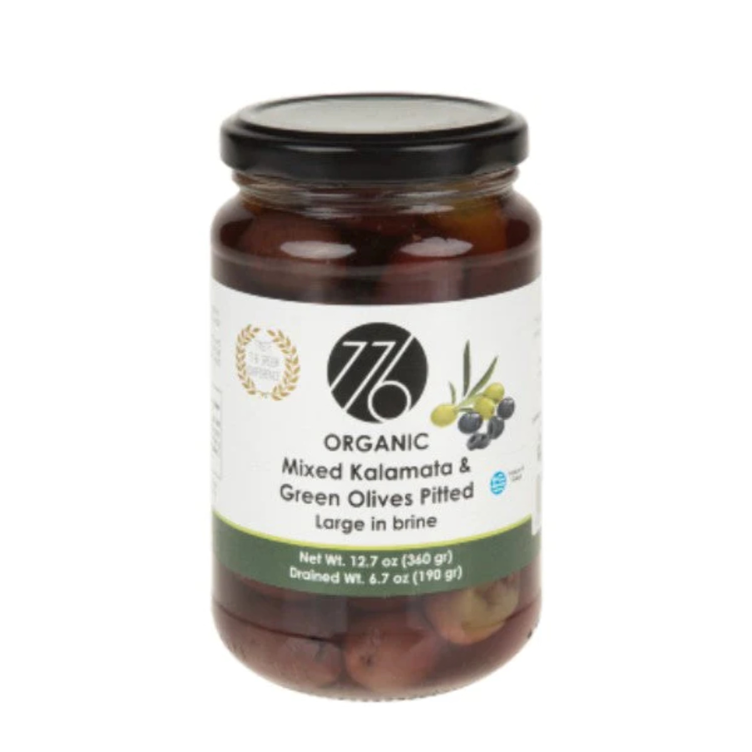776 Deluxe Organic Mixed Kalamata Green Olives Pitted