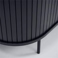 thumbnail image 3 of Unique Furniture Engineered Wood Sliding Door 47" TV Lowboard in Black/Oak, 3 of 7