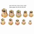 thumbnail image 2 of 300 unids M3 / M4 / M5 / M6 / M8 Mético y pulgada Color de pulgada de acero al zinc de acero al carbono Kit de surtido de tuerca, 2 of 6