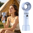 thumbnail image 2 of Bladeless Portable Fan Rechargeable Air Circulation Fan With Digital Display Quiet Mini Fan, 2 of 5