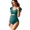 green, variant on Beautyin Style Maternity 1 piece Swimsuit Ribbed One Piece Ruffle Sleeve Bathing Suit Ruched Cut-Out Tie Knot Pregnancy Swimwear