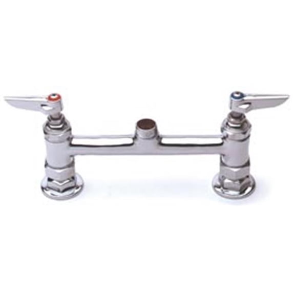 T & S Brass B344715 Deck Mixing Faucet, No Nozzle, Polished Chrome