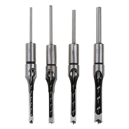 

Garden Tools Home Tool Set Square Hole Drill Bits Mortising Woodworking Saw Mortise Chisel Drill Bit Kit