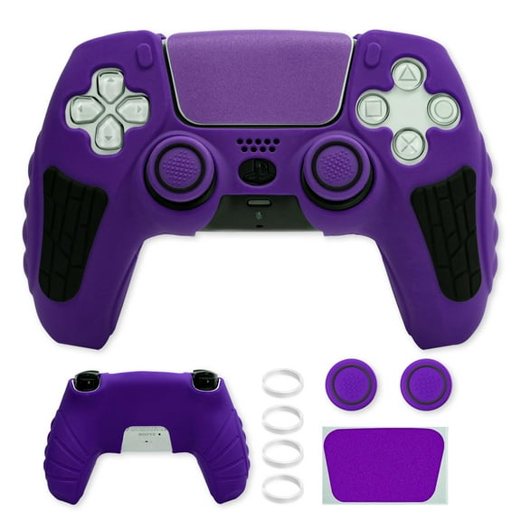 Silicone PS5 Controller Cover Case, Anti-Slip Skin Case Compatible with PS5 Controller,Joystick Protectors,Thumb Grip Caps