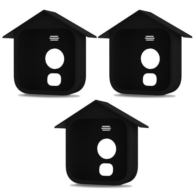 Estuche de silicona,Cubierta de Silicona Con Cubierta de Cámara de Techo para Blink All-New Blink Outdoor 3 Pack Romacci negro