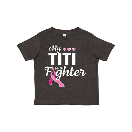 

Inktastic Breast Cancer Awareness My Titi is a Fighter Gift Toddler Boy or Toddler Girl T-Shirt