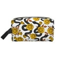 thumbnail image 2 of Uemuo Snake And Rose Pattern Portable Toiletry Bags with Handle, Waterproof travel Make up Bags for Women, Large Capacity Travel Cosmetic Bags, 2 of 9