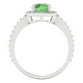 thumbnail image 4 of Solitaire with Accents Engagement Ring for Women - 1.335ct Simulated Green Diamond in 14K White Gold Promise Ring, 4 of 6