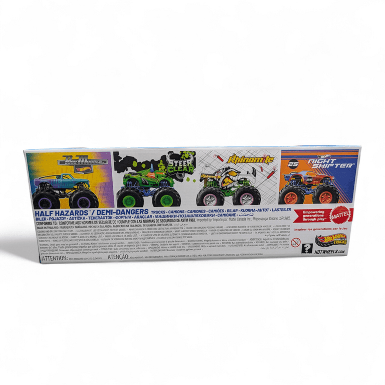 Hot Wheels 2026 Monster Trucks Set of 4-Pack 1:64 Scale Half