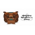 thumbnail image 4 of Saying Piggy Bank, Happy Mothers Day Greeting with Cartoon Style Mom and Bears Hugging, Ceramic Coin Bank Money Box for Cash Saving, 3.6" X 3.2", Black Brown Teal, by Ambesonne, 4 of 4