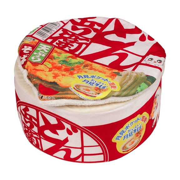 Plush Pet Bed with Realistic Noodles Warm Safe Pet House Small Dog Cats Bed Pet Accessories
