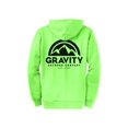 thumbnail image 2 of Gravity Outdoor Co. Zip-Up Hoodie - Neon Green - Black Logo - Small, 2 of 2