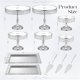 thumbnail image 3 of Juego de 12 piezas de soporte para tartas plateado, soporte para tartas vintage con borde de cristal y bandeja para exhibir cupcakes, juego de exhibición para postres de mesa para boda, 3 of 4
