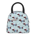 thumbnail image 1 of Balery Dachshund Dog Puppy Bolsa de Almuerzo para Mujeres, Caja de Almuerzo, Bolsa de Almuerzo Pequeña Impermeable, Tote de Almuerzo Reutilizable con Gran Capacidad, 1 of 6