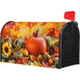 thumbnail image 2 of Autumn Fall Harvest Maple Leaves Pumpkin Mailbox Covers Waterproof Magnetic Durable Post Box Cover Wraps Standard Size 21x18 Inches for Outdoor Garden Yard Decor, 2 of 6