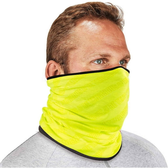 N-Ferno 6491 Reversible Thermal Fleece   Poly Multi-Band, One Size Fits Most, Lime