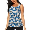 thumbnail image 1 of Fotbe Swan Birds Blusas Sin Mangas para Mujer – Estilo Casual, Corte Suelto, Slim-Fit, Cuello Redondo Deportivo, Tops de Verano para Gimnasio y Yoga-Large, 1 of 7