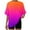 Watermelon Red, variant on Oversized Tshirts T Shirts for Women Short Sleeve Gradient Color Summer Tops Chest Pocket Round Neck Loose Tees (XL, Yellow)
