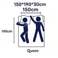 thumbnail image 2 of Qiaomusha Colchón Queen Híbrido 30cm Empacado en Caja, Resortes Independientes y Espuma Viscoelástica, Tela Transpirable Ergonómico Alivia Dolor de Espalda, 2 of 10