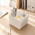 thumbnail image 6 of Desk Organizer With Handle Portable Storage Caddy Synthetic Multi-Compartment Office Materials Storage Bin For Desktop, Classroom, Home And Makeup Organizer Black 8.66X6.1X6.1In, 6 of 7