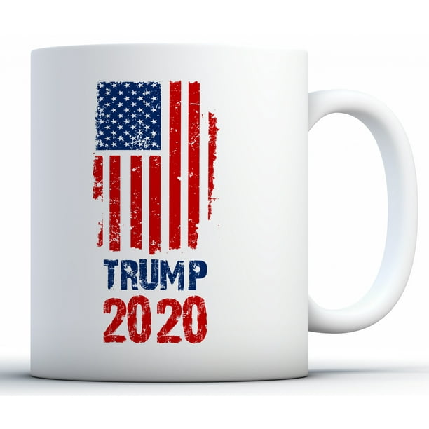Awkward Styles Trump 2020 Flag Mug Trump Flag 2020 Coffee Mug Republican Gifts For Men And