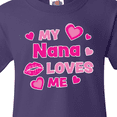 thumbnail image 4 of Inktastic Valentine's Day My Nana Loves Me Hearts and Lips Youth T-Shirt, 4 of 5