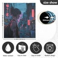 thumbnail image 3 of Dishwasher Magnet Cover Magnetic Fridge Door Cover Home Kitchen Decor Girl Standing on Japanese Street 23"x 26", 3 of 6