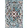 thumbnail image 1 of Unique Loom Charme Moderne Zone Tapis 4' x 6' Rectangle Sarcelle/ivoire, 1 of 2