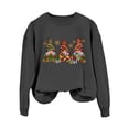 thumbnail image 3 of WEAIXIMIUNG Chandail en Molleton pour Femmes Col Rond Fermeture Éclair Mode de Noël Décontractée Imprimé Bonhomme de Neige Chandail à Manches Longues Sans Chapeau, 3 of 6