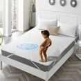 thumbnail image 2 of Queen Size Mattress Protector Cover Waterproof Quilted Fitted Soft Cotton Mattress Cover Pad Washable Mattress Bed Protector with Elastic Band, 2 of 9